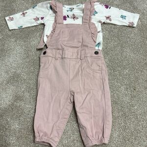 Carter’s Pink denim overall outfit